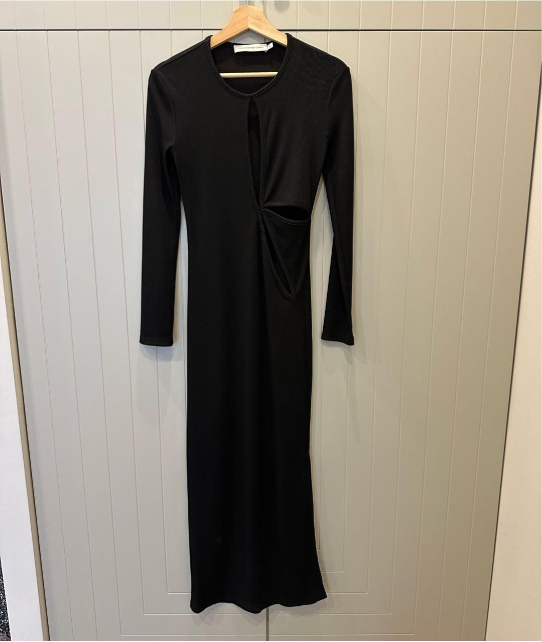 CHRISTOPHER ESBER Черное вискозное вечернее платье, фото 5