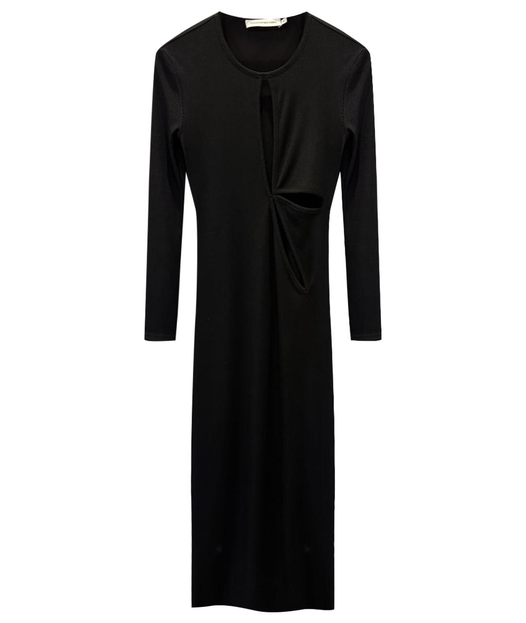 CHRISTOPHER ESBER Черное вискозное вечернее платье, фото 1