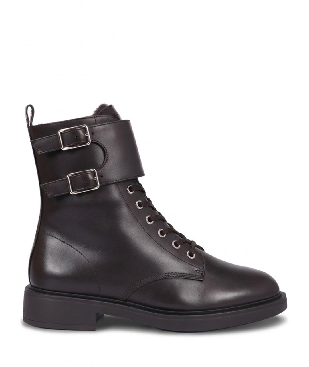 GIANVITO ROSSI Коричневые кожаные ботинки, фото 1