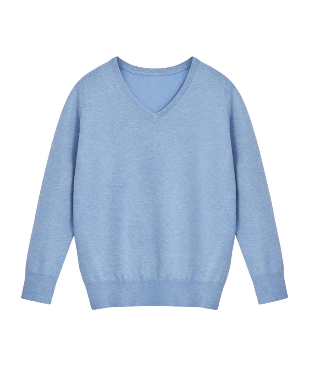 HERMES Голубой кашемировый джемпер / свитер, фото 1