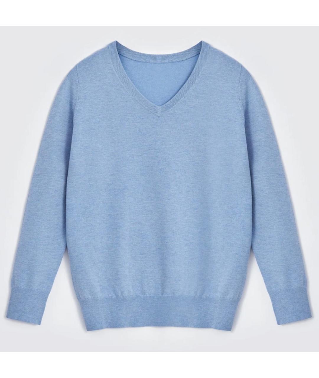 HERMES Голубой кашемировый джемпер / свитер, фото 7
