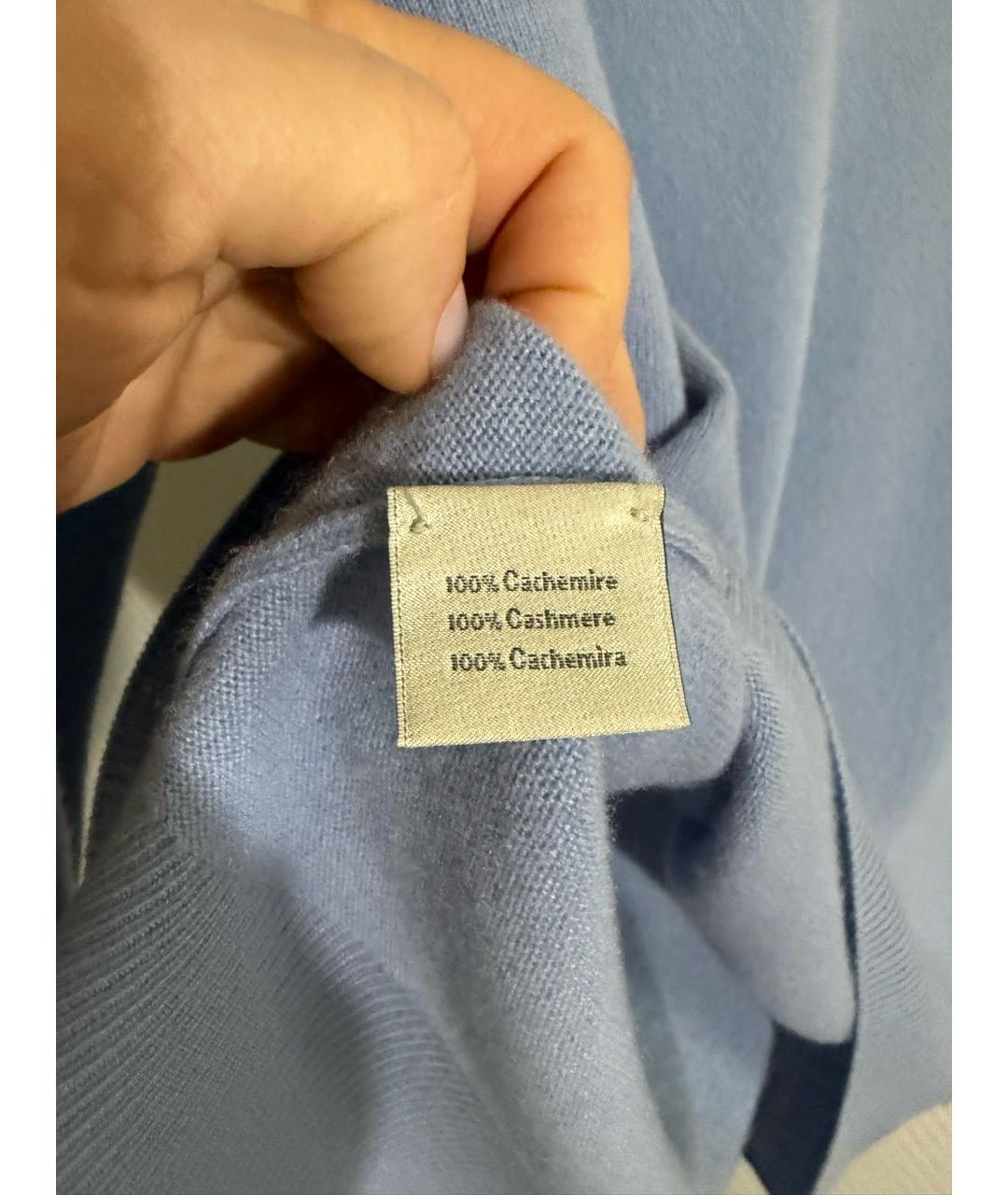 HERMES Голубой кашемировый джемпер / свитер, фото 6