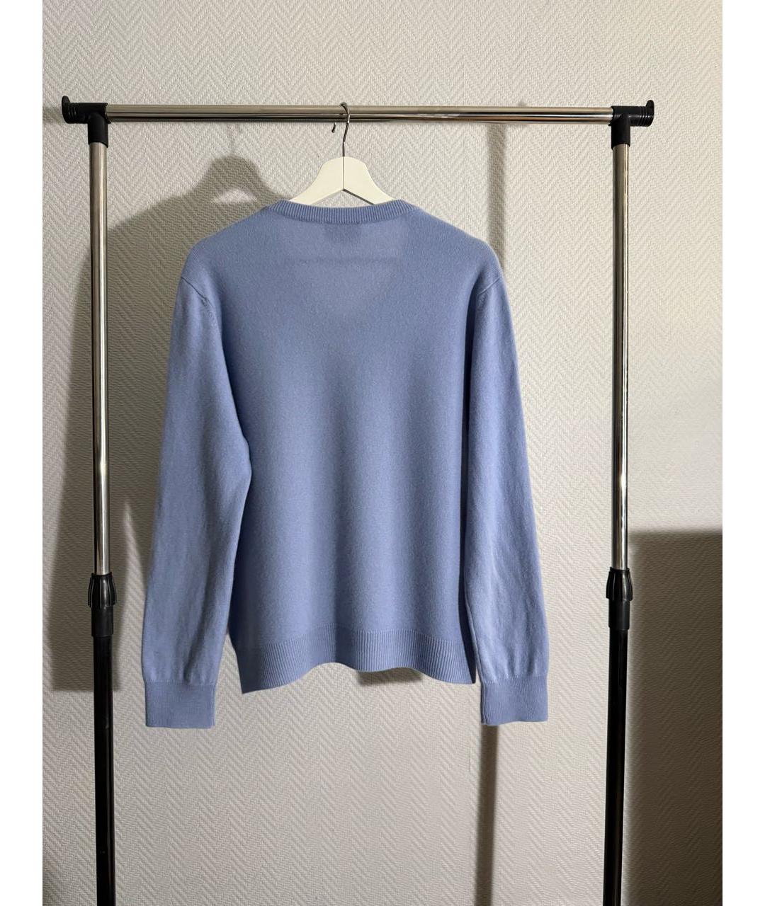 HERMES Голубой кашемировый джемпер / свитер, фото 4