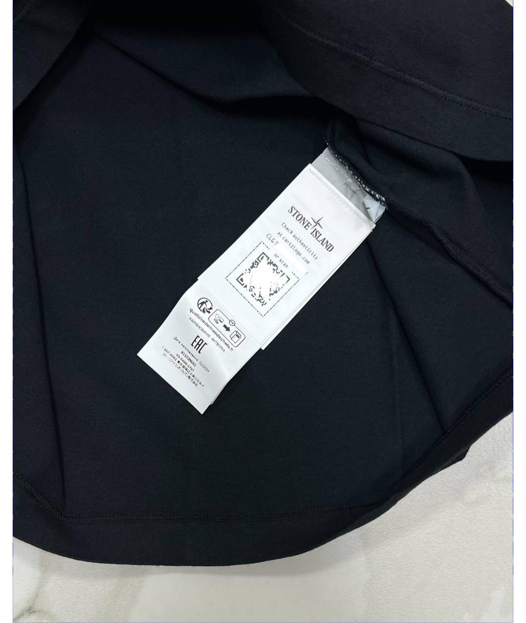 STONE ISLAND Черная футболка, фото 3