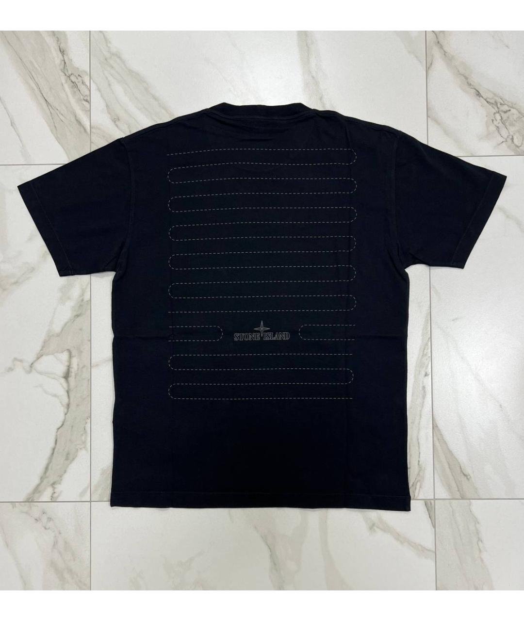 STONE ISLAND Черная футболка, фото 4