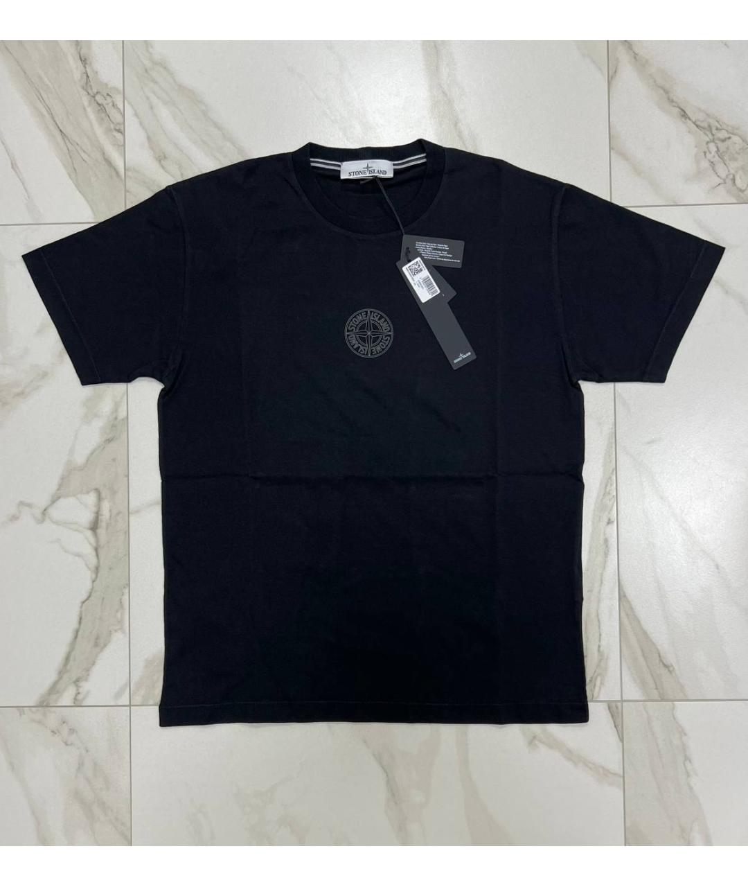 STONE ISLAND Черная футболка, фото 8