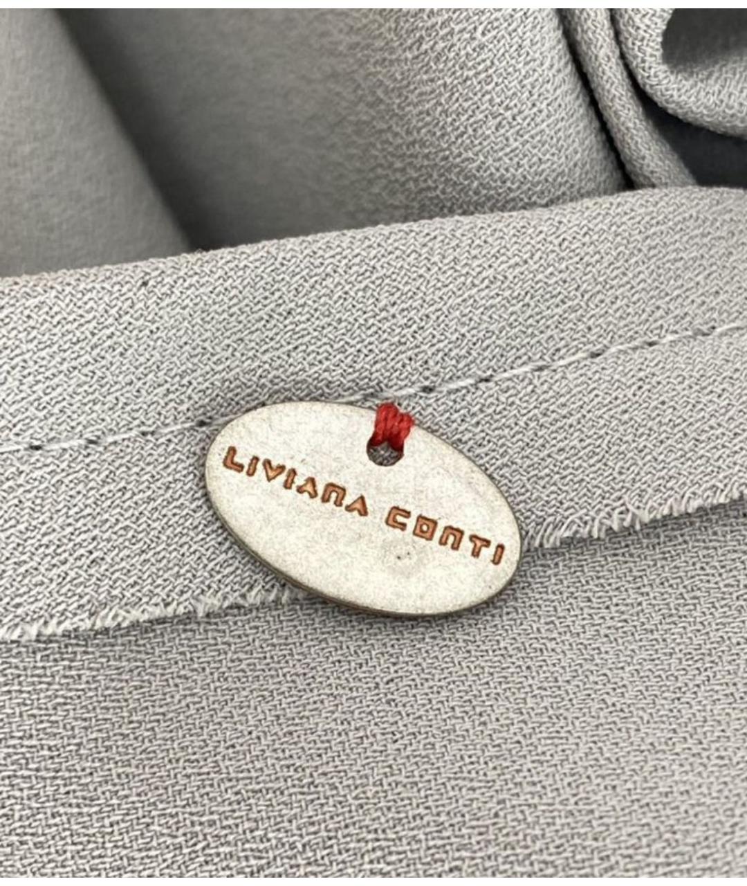 LIVIANA CONTI Серое полиэстеровое платье, фото 4