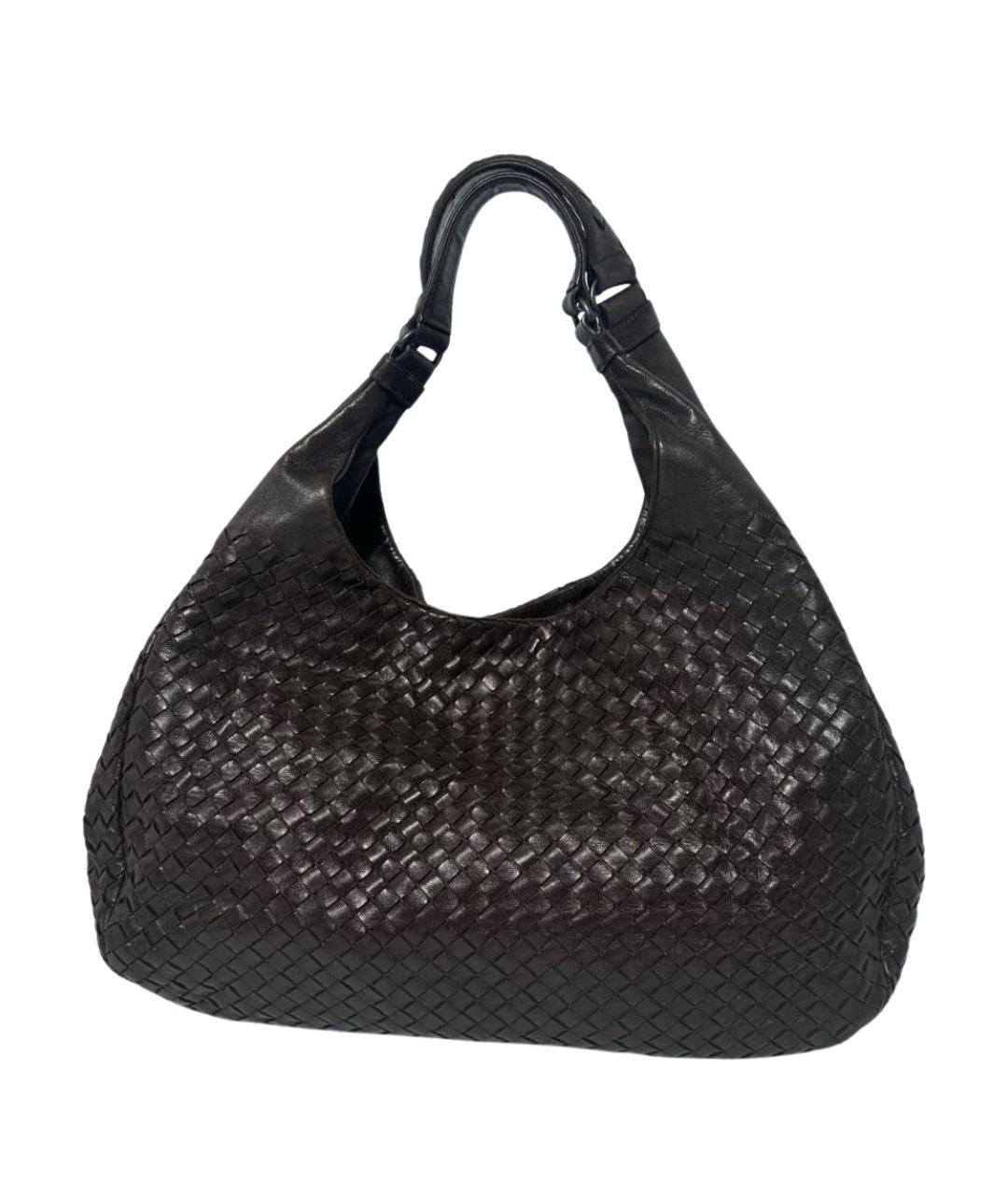 BOTTEGA VENETA Коричневая кожаная сумка с короткими ручками, фото 1