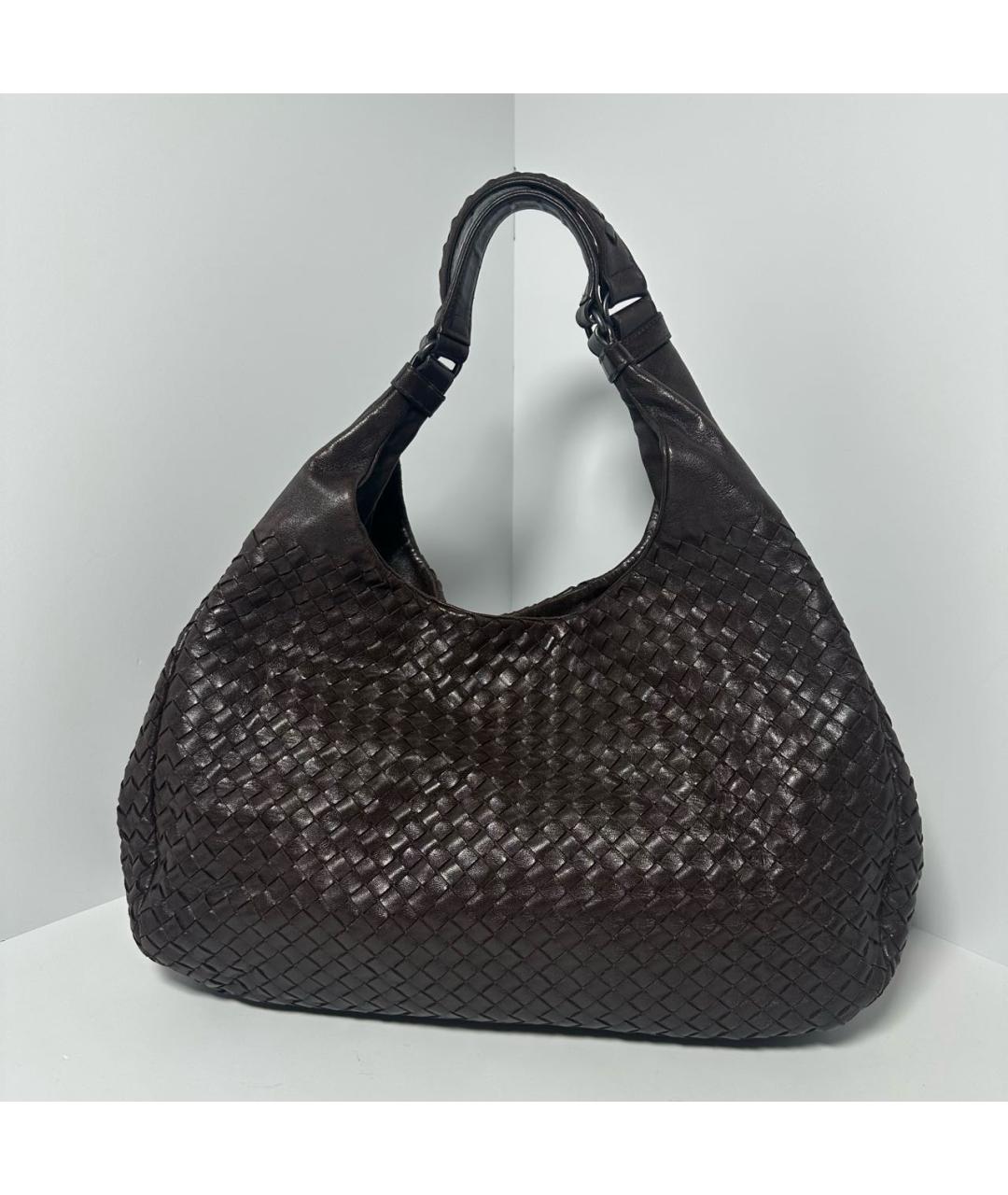 BOTTEGA VENETA Коричневая кожаная сумка с короткими ручками, фото 8