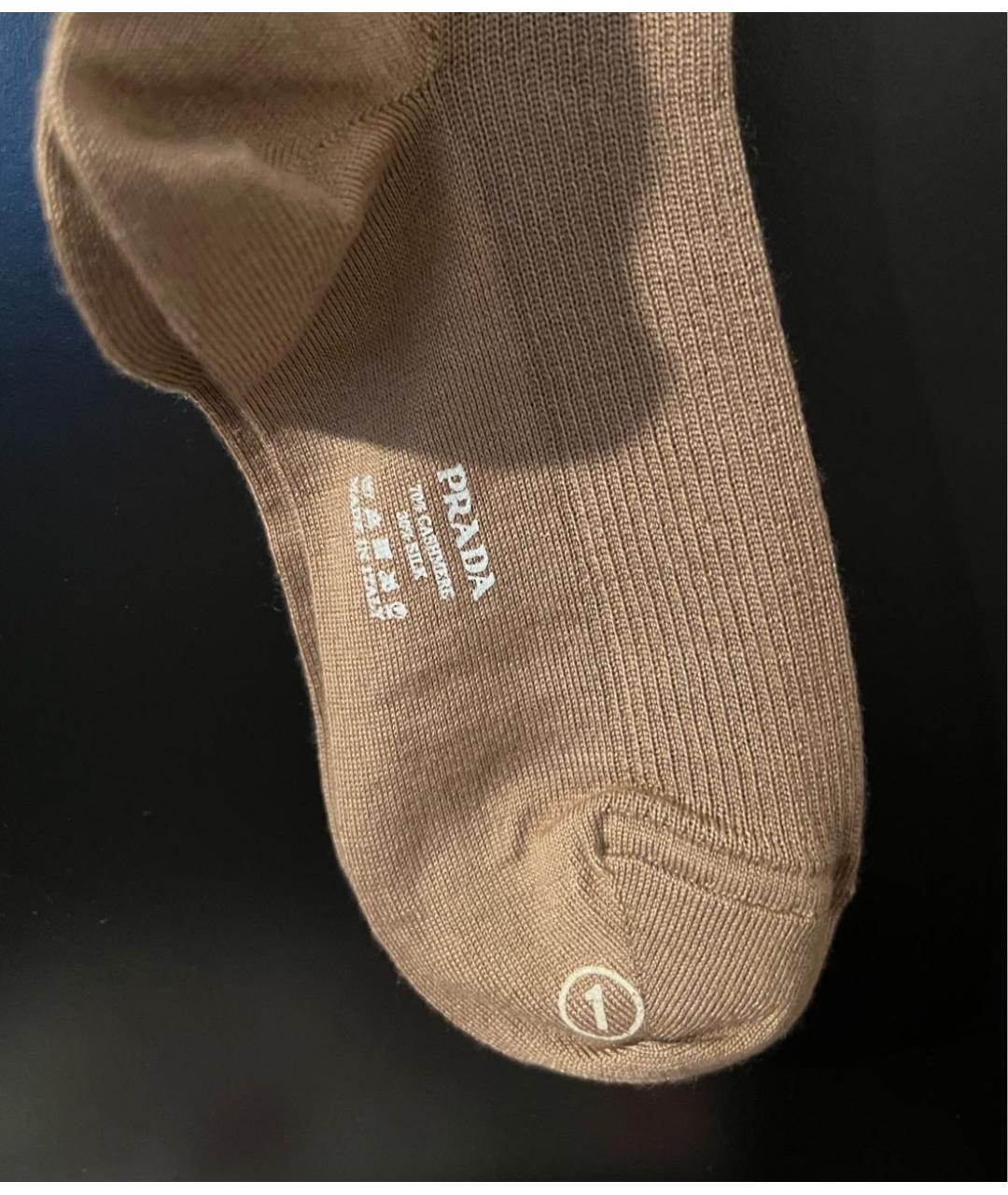 PRADA Бежевые носки, чулки и колготы, фото 3