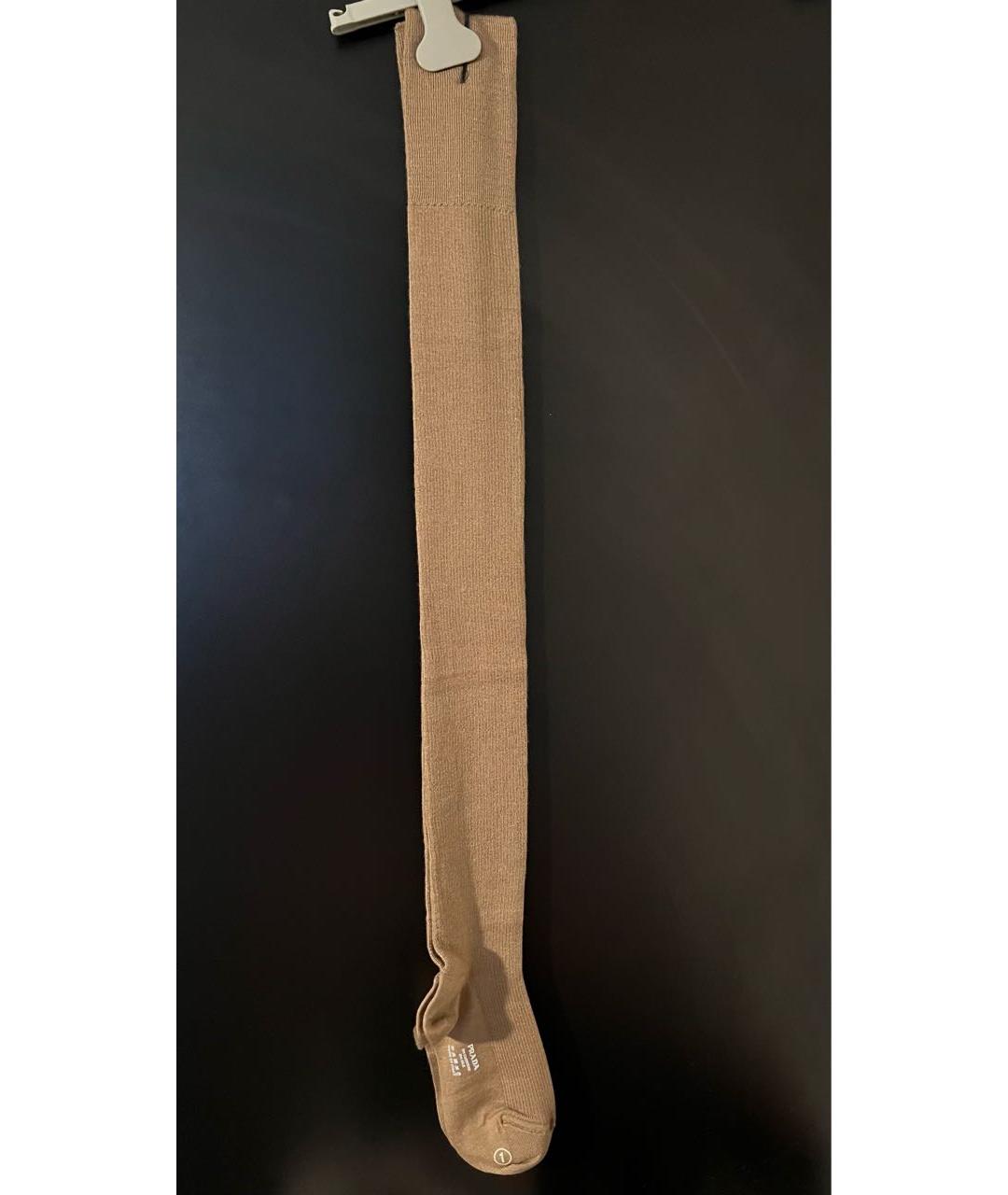 PRADA Бежевые носки, чулки и колготы, фото 8