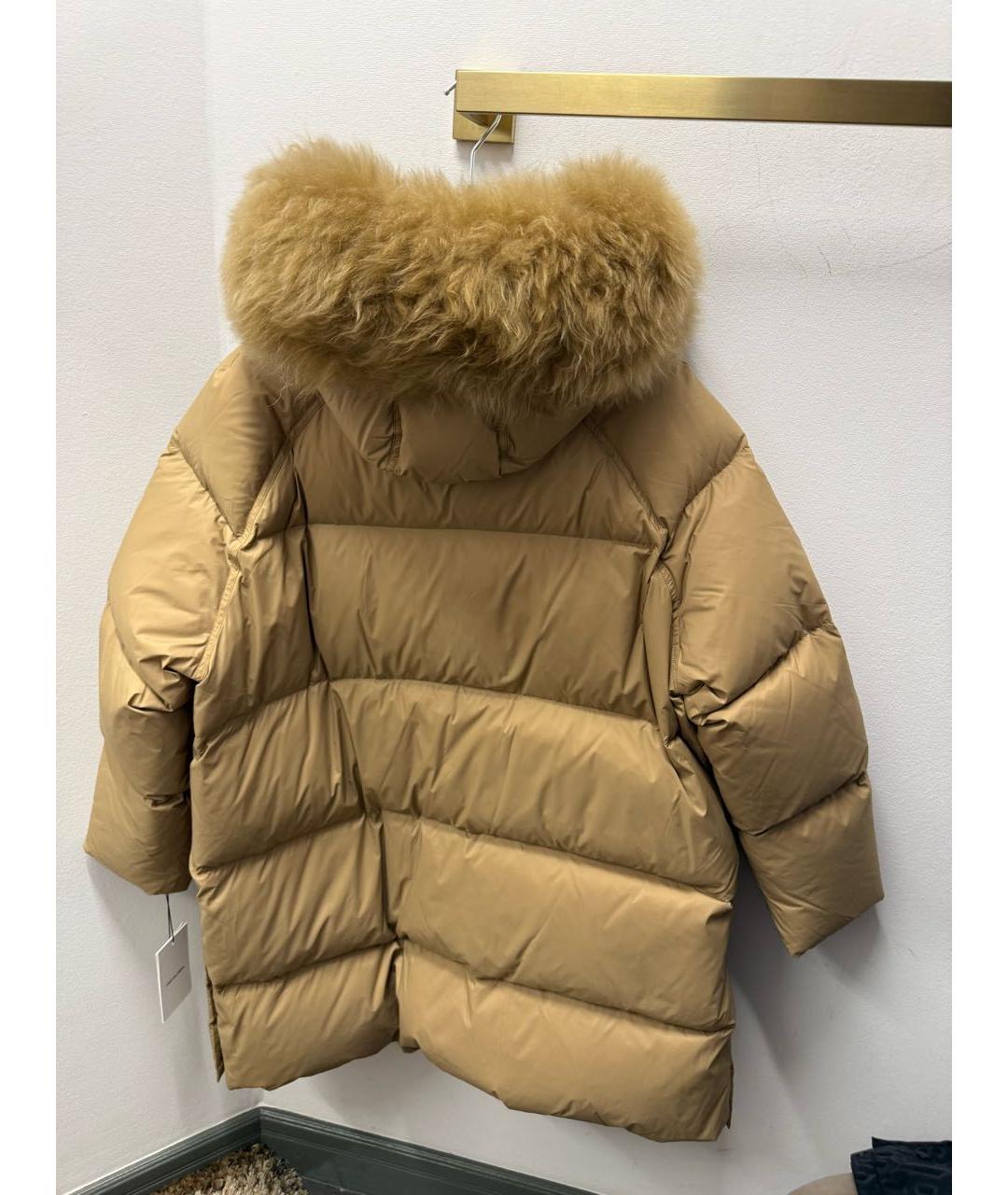 YVES SALOMON Коричневый полиэстеровый пуховик, фото 2