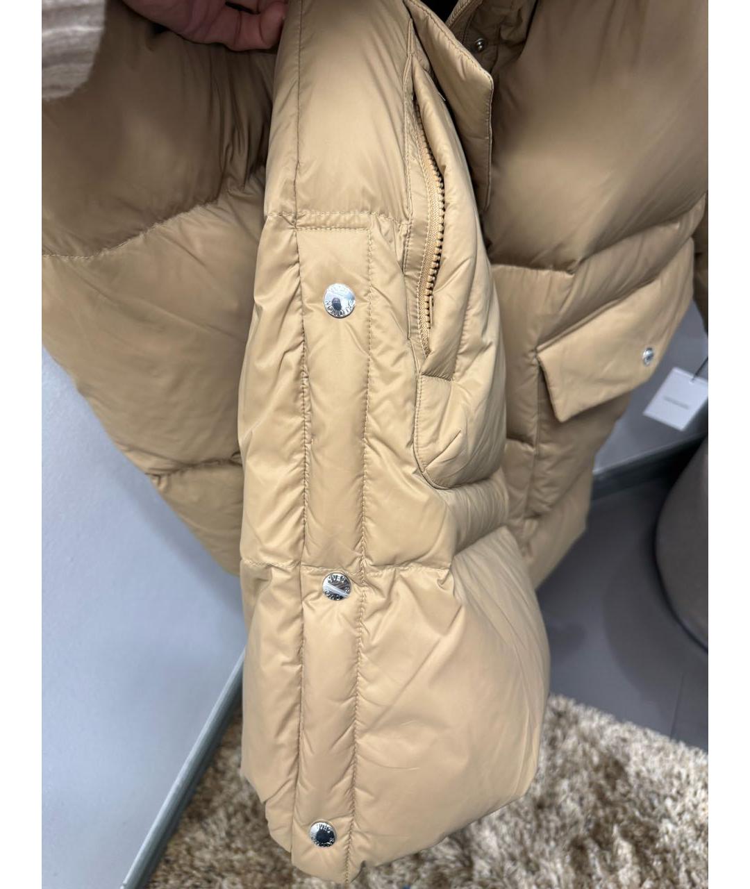 YVES SALOMON Коричневый полиэстеровый пуховик, фото 3