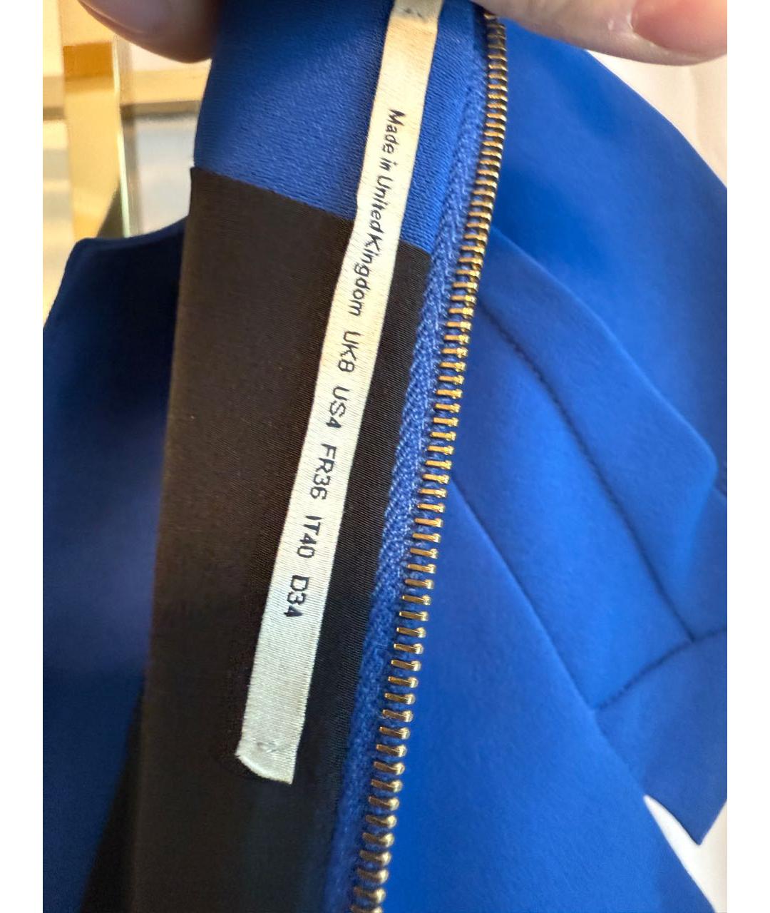 ROLAND MOURET Синее вискозное повседневное платье, фото 4