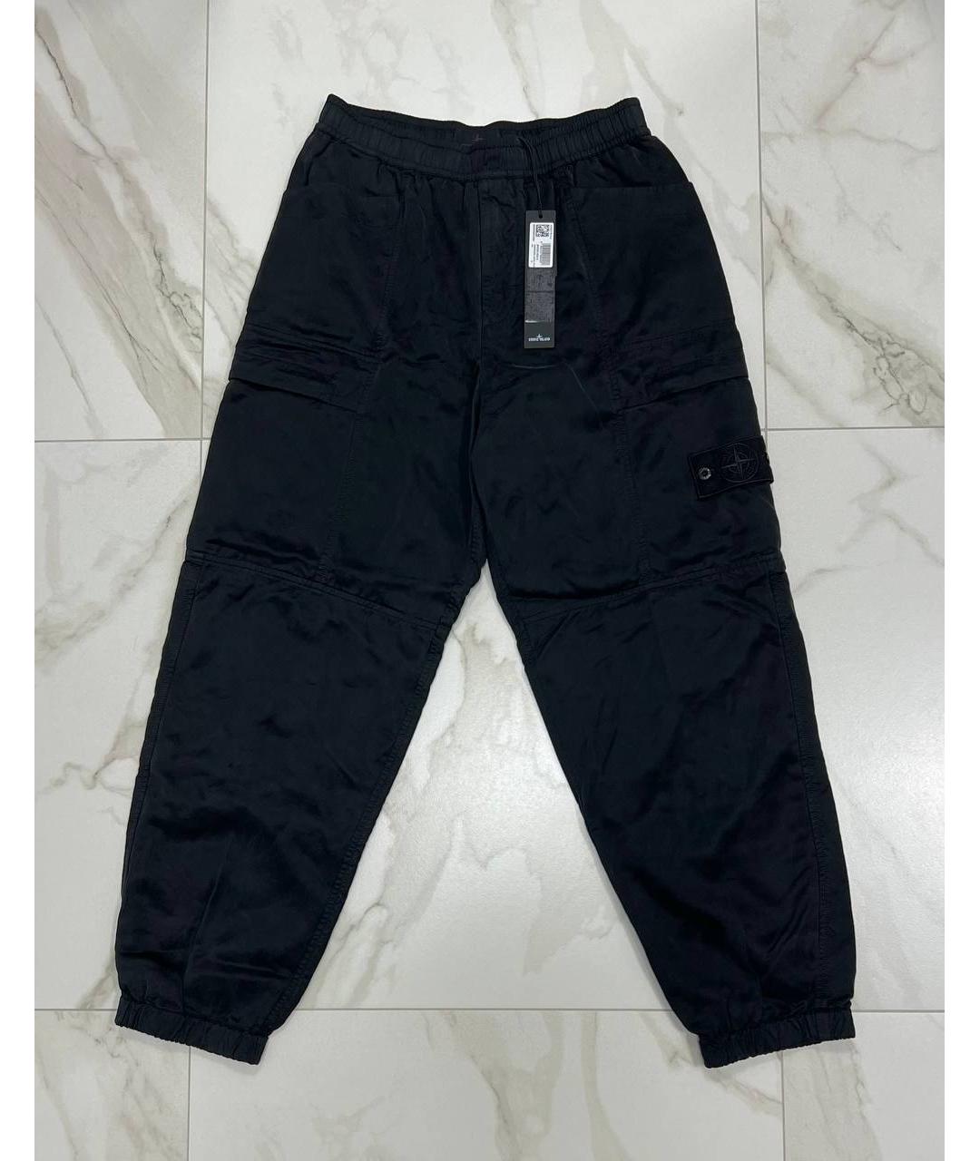 STONE ISLAND Черные повседневные брюки, фото 10