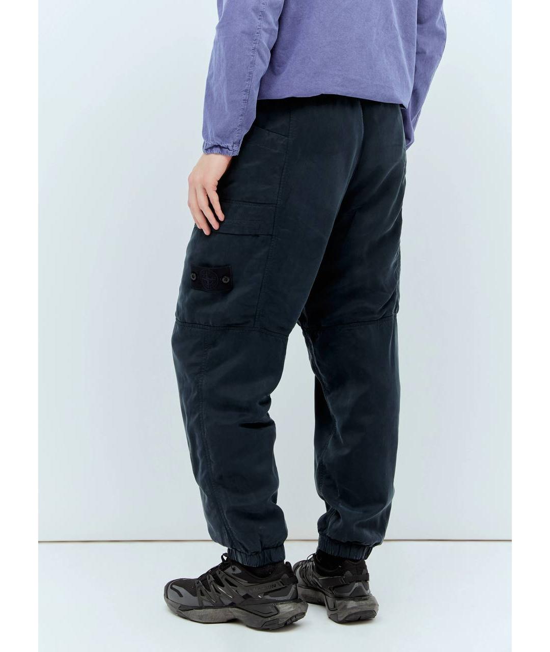 STONE ISLAND Черные повседневные брюки, фото 9