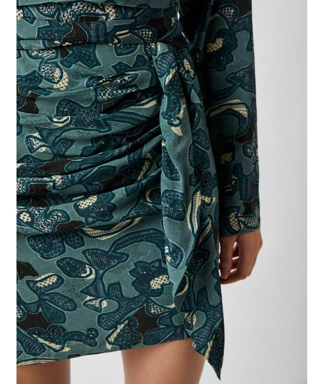 IRO Зеленая вискозная юбка мини, фото 8