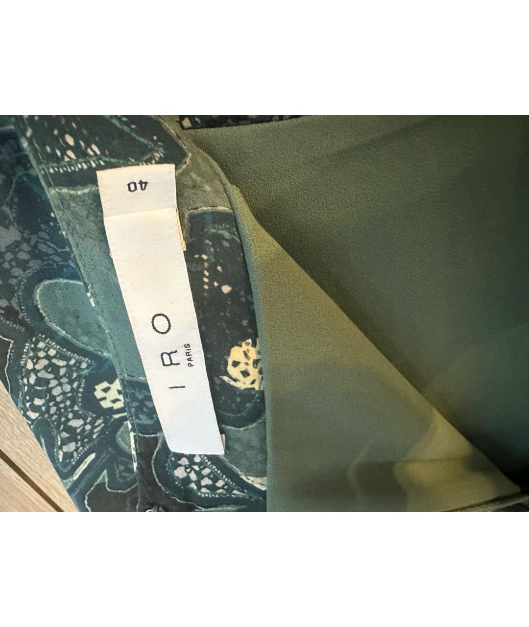 IRO Зеленая вискозная юбка мини, фото 6