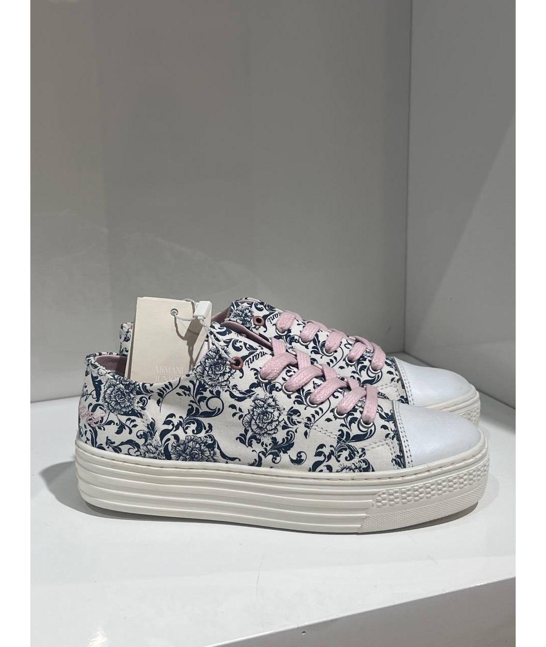ARMANI JUNIOR Мульти текстильные кеды, фото 3