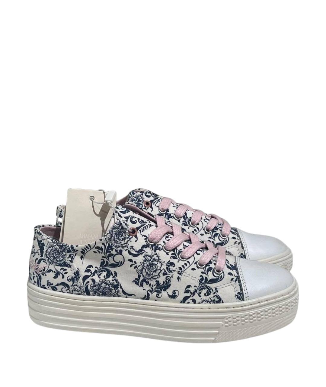 ARMANI JUNIOR Мульти текстильные кеды, фото 1