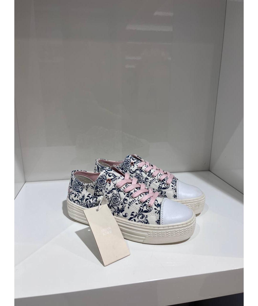 ARMANI JUNIOR Мульти текстильные кеды, фото 2