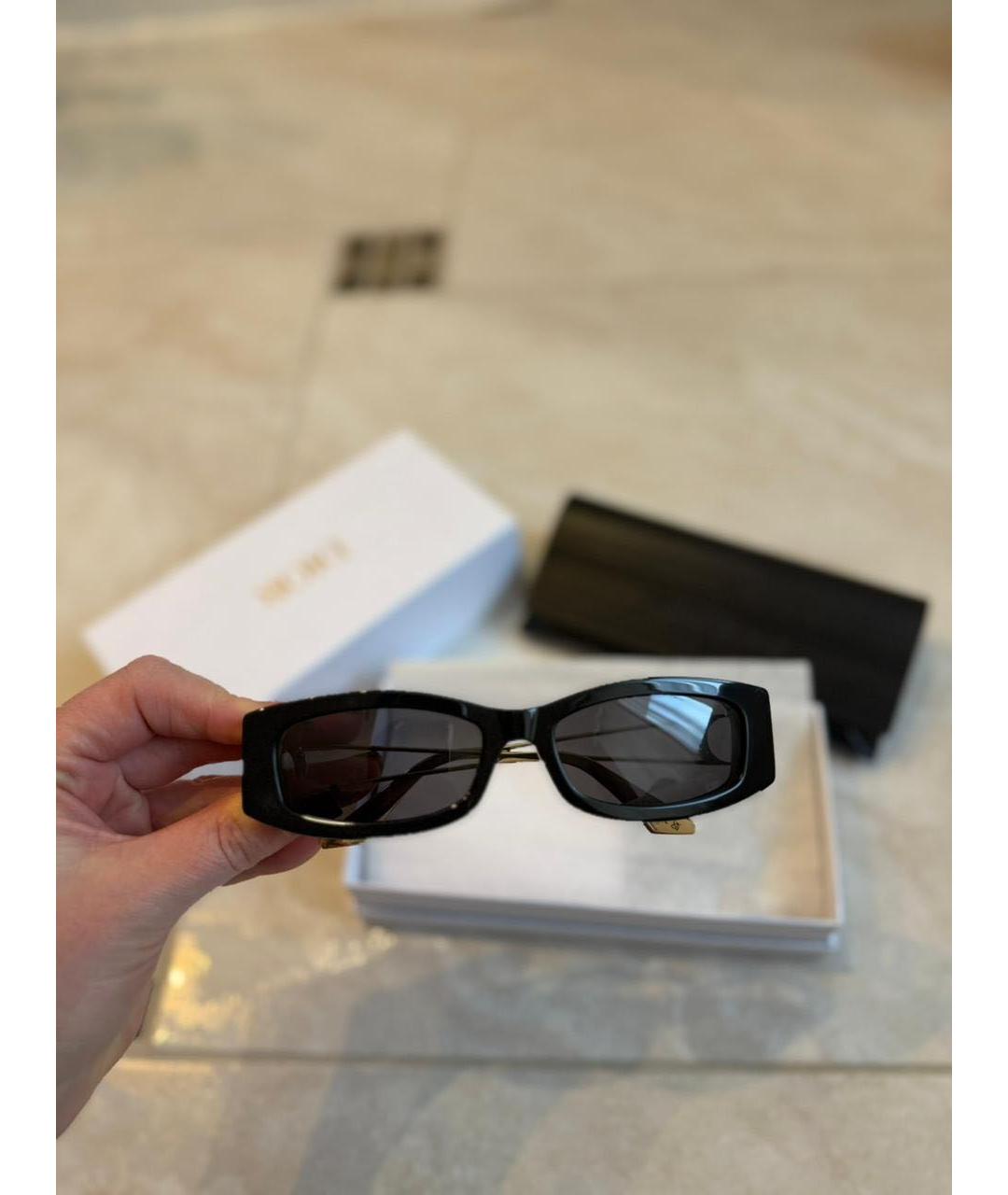 CHRISTIAN DIOR Черные металлические солнцезащитные очки, фото 5