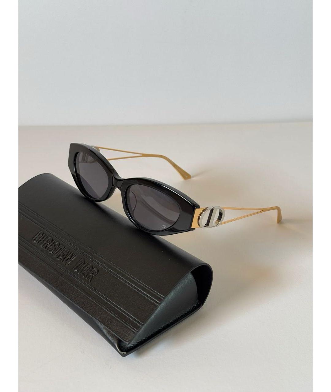 CHRISTIAN DIOR Черные металлические солнцезащитные очки, фото 4