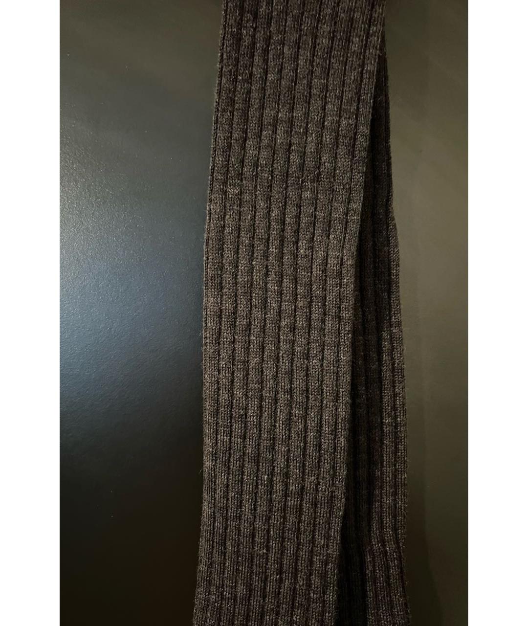 MIU MIU Антрацитовые носки, чулки и колготы, фото 3