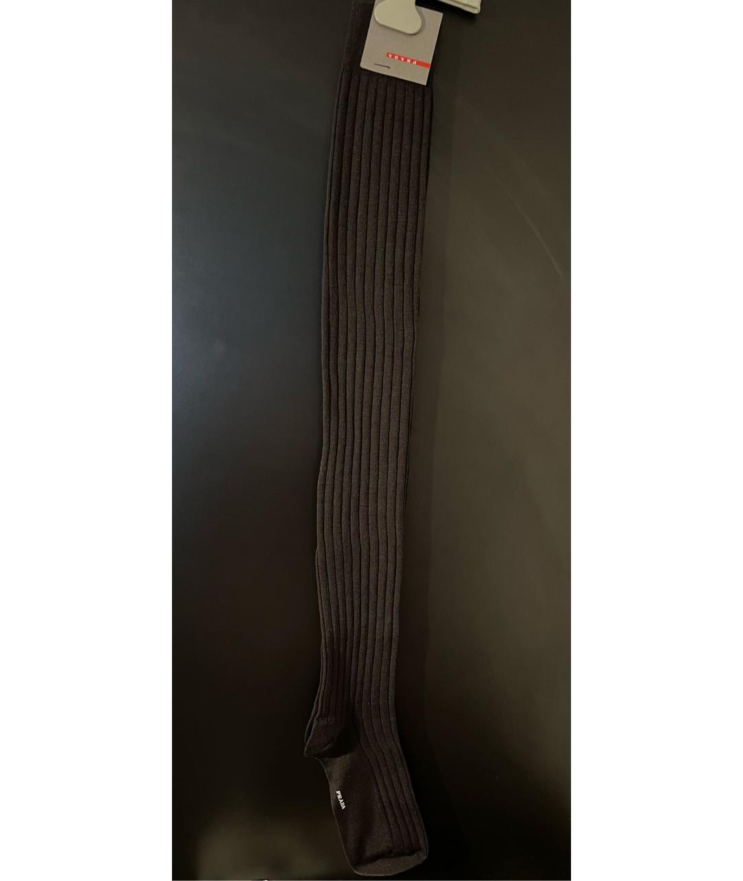 PRADA Антрацитовые носки, чулки и колготы, фото 4