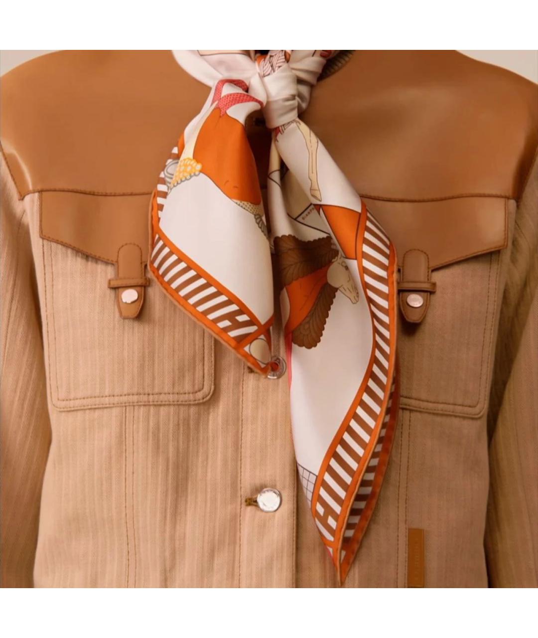 HERMES Мульти шелковый платок, фото 3