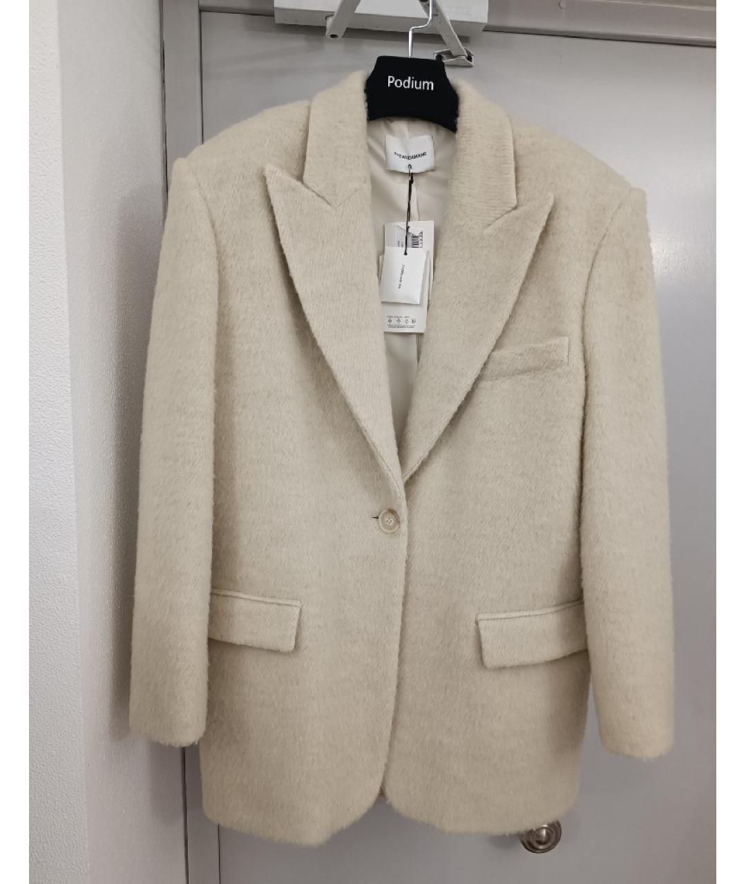 THE ANDAMANE Бежевое шерстяное пальто, фото 10