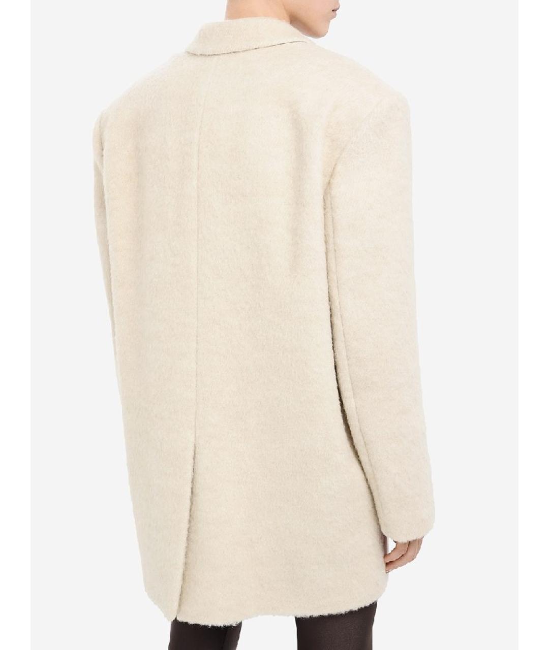 THE ANDAMANE Бежевое шерстяное пальто, фото 9