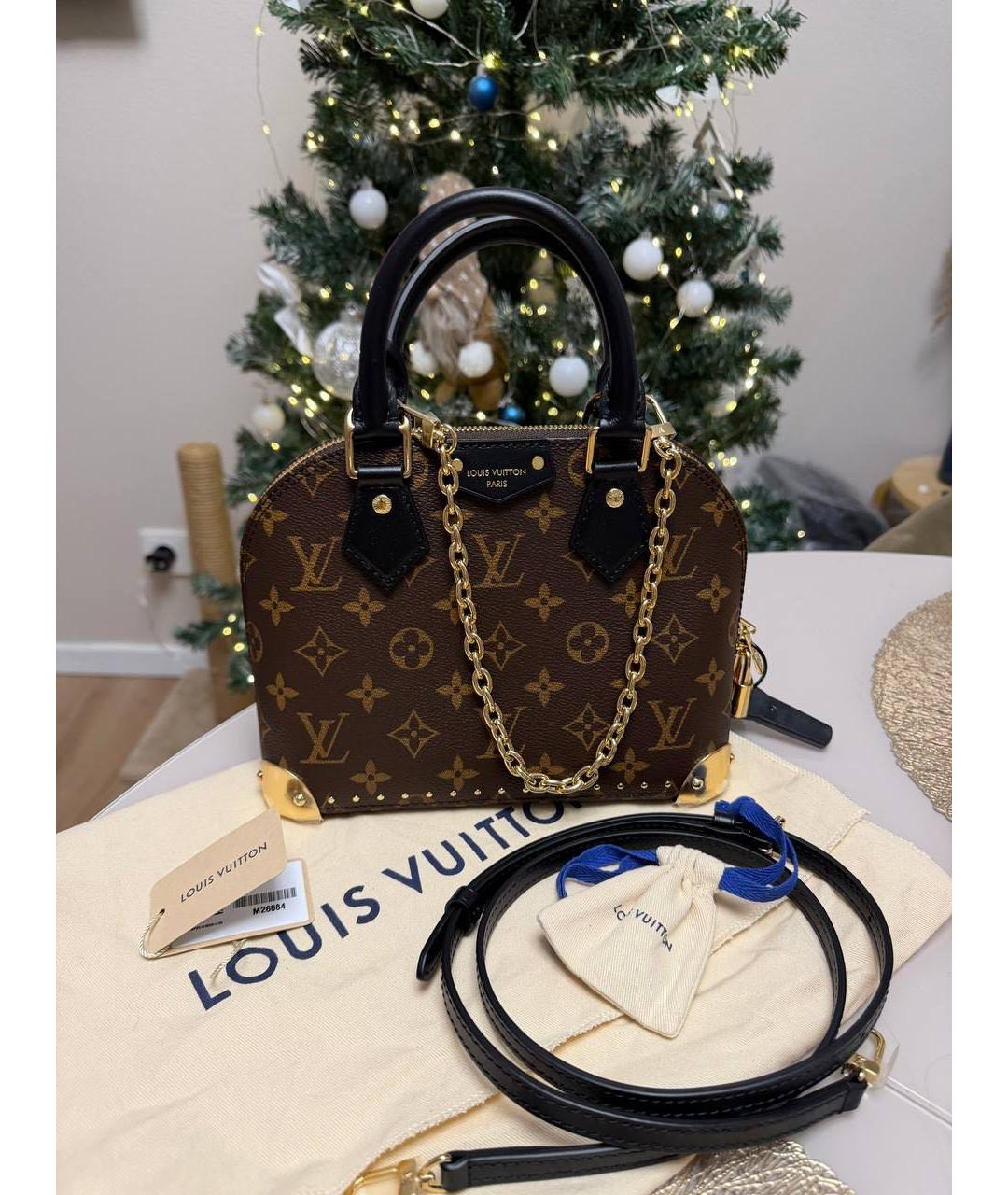 LOUIS VUITTON Коричневая сумка с короткими ручками, фото 3