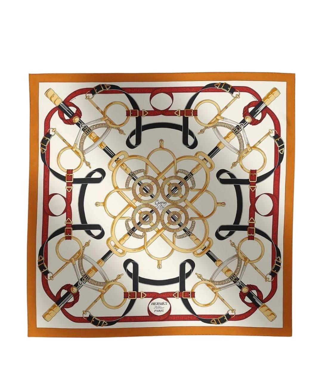 HERMES Мульти шелковый платок, фото 1