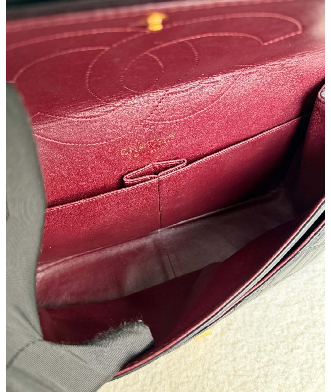 CHANEL Черная кожаная сумка через плечо, фото 8