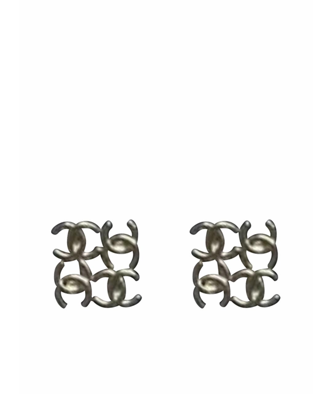 CHANEL Золотые металлические серьги, фото 1