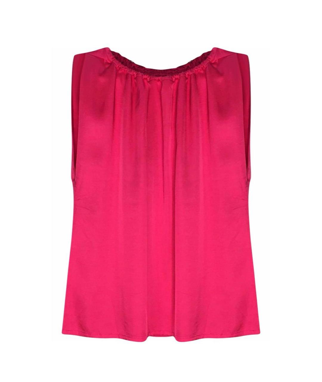 YVES SALOMON Фуксия вискозный костюм с брюками, фото 9