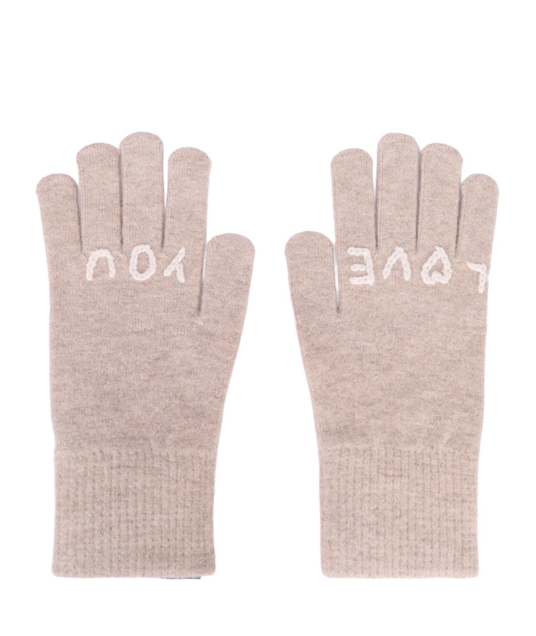 MC2 SAINT BARTH Бежевые перчатки, фото 1
