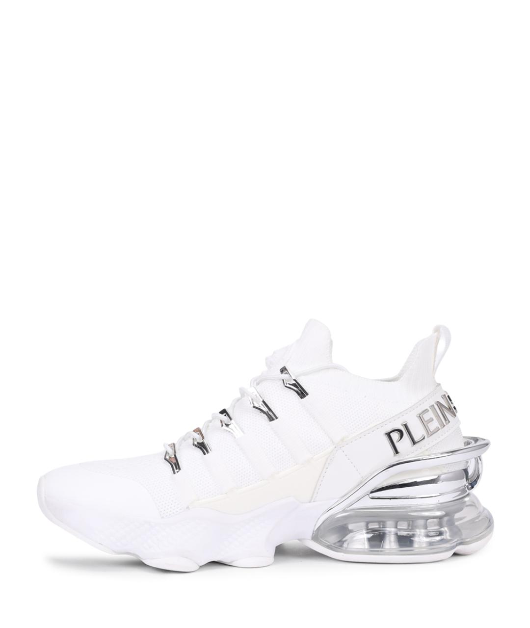 PLEIN SPORT Белые текстильные кроссовки, фото 3