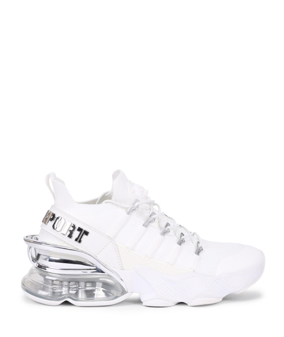 PLEIN SPORT Белые текстильные кроссовки, фото 1