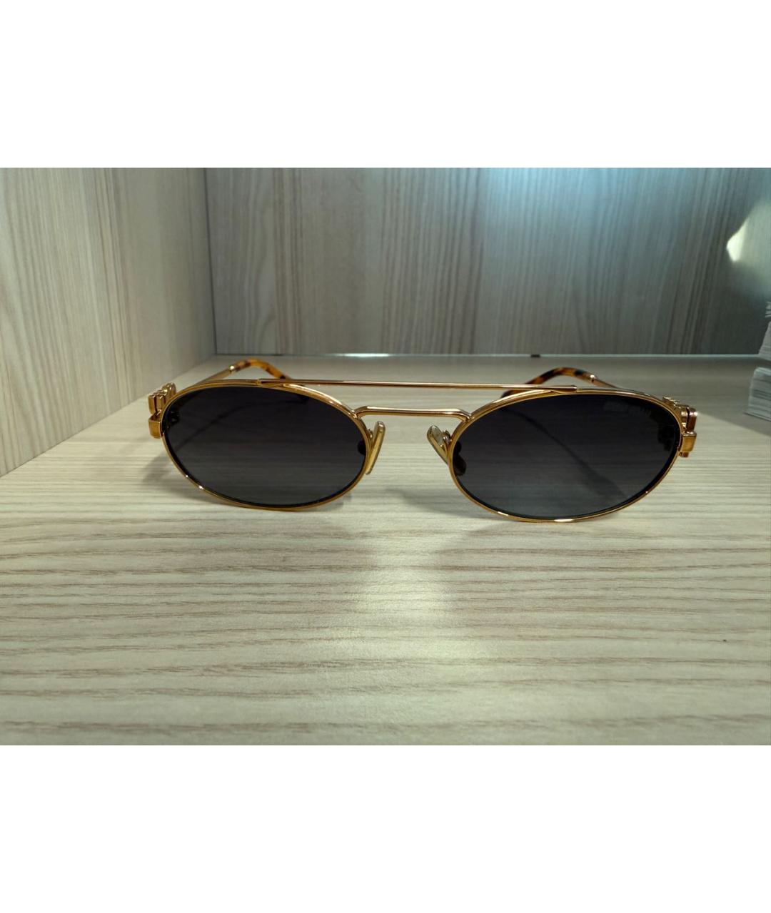 MIU MIU Коричневые металлические солнцезащитные очки, фото 8