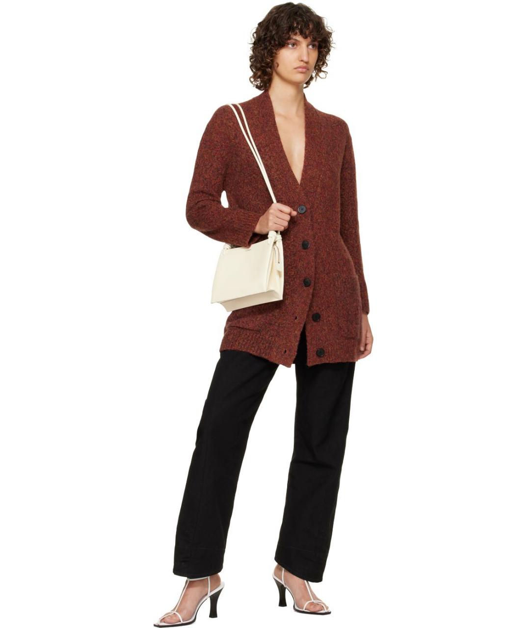 JIL SANDER Бежевая кожаная сумка через плечо, фото 3