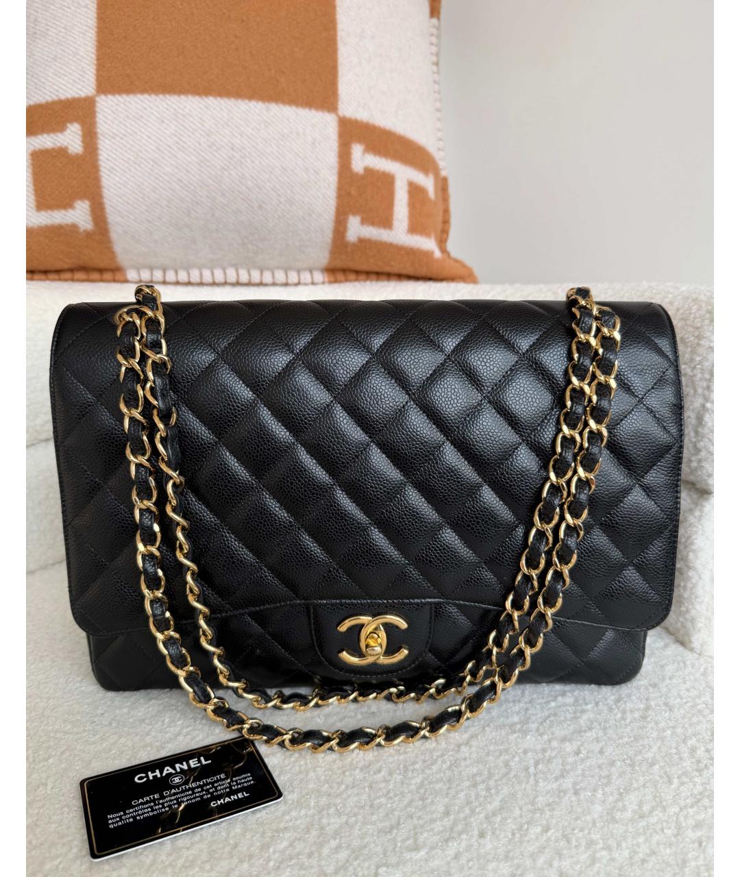 CHANEL Черная кожаная сумка через плечо, фото 7