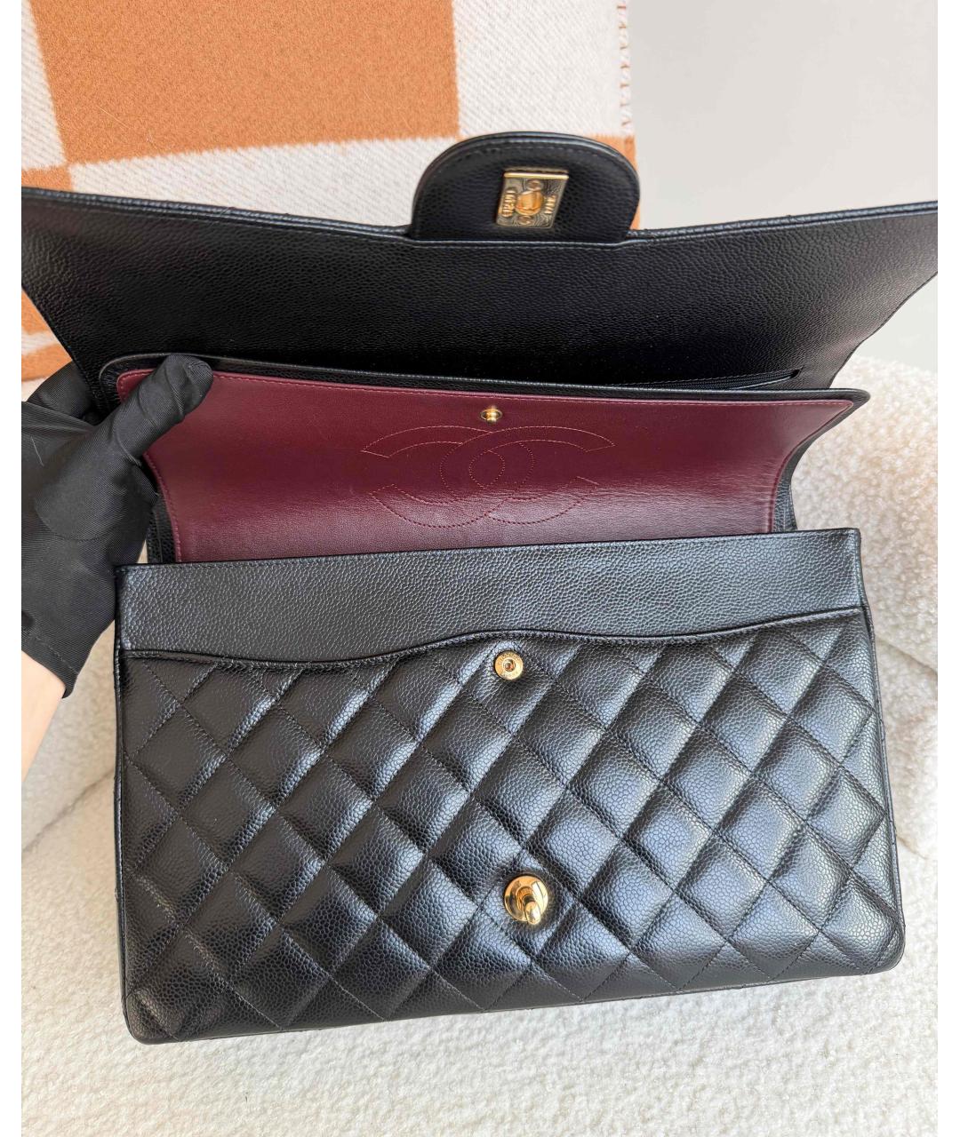 CHANEL Черная кожаная сумка через плечо, фото 6