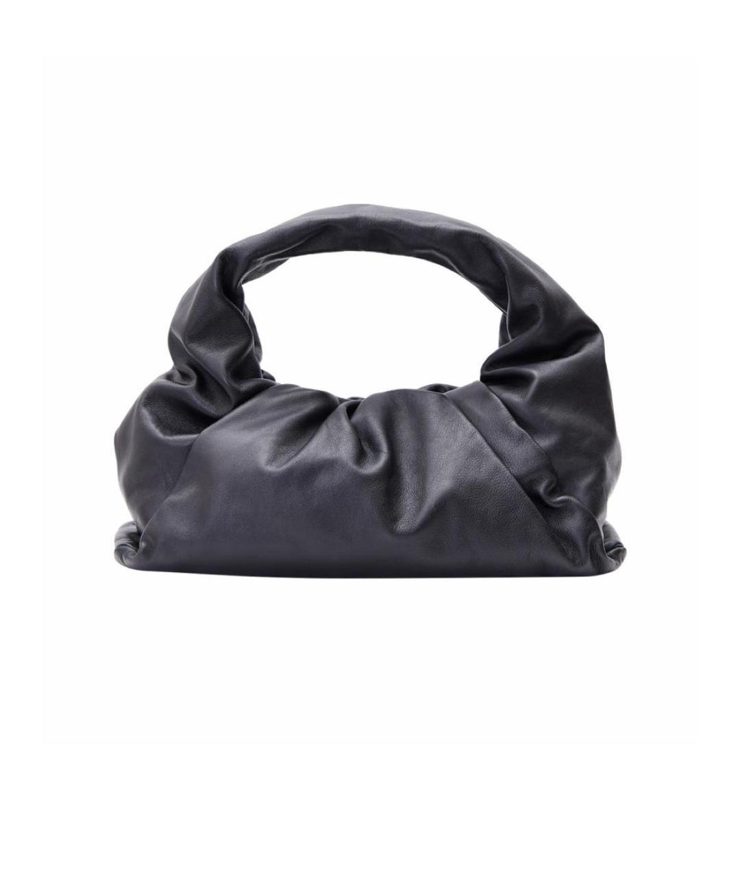 BOTTEGA VENETA Черная кожаная сумка с короткими ручками, фото 3