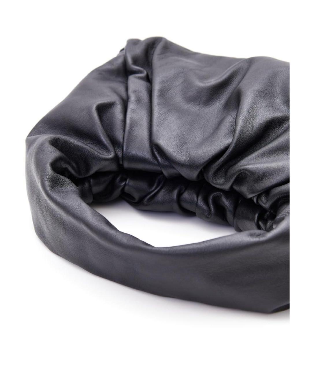 BOTTEGA VENETA Черная кожаная сумка с короткими ручками, фото 5