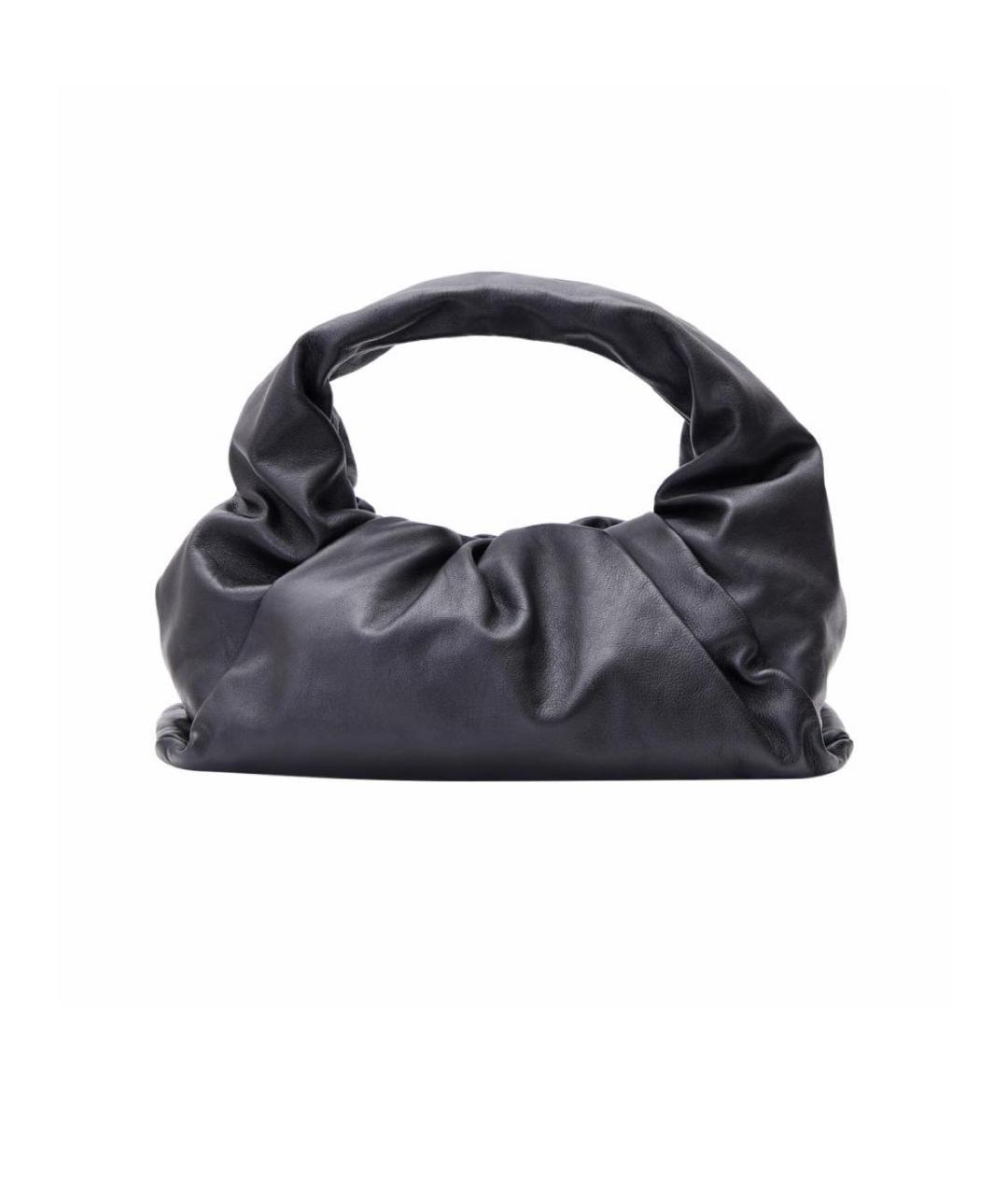 BOTTEGA VENETA Черная кожаная сумка с короткими ручками, фото 7