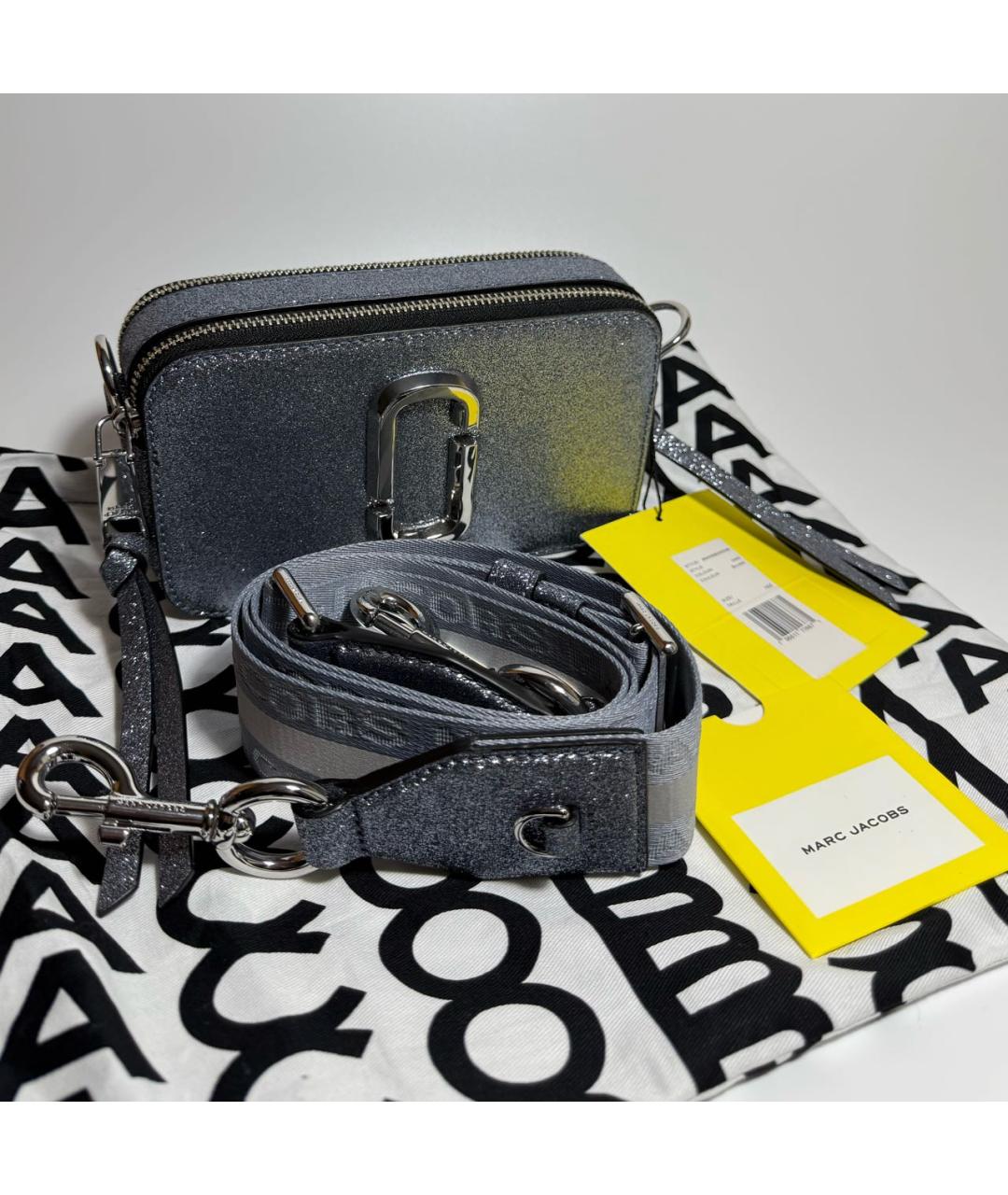 MARC JACOBS Серебряная кожаная сумка через плечо, фото 5