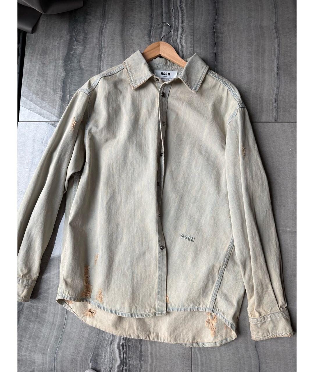 MSGM Бежевая классическая рубашка, фото 5