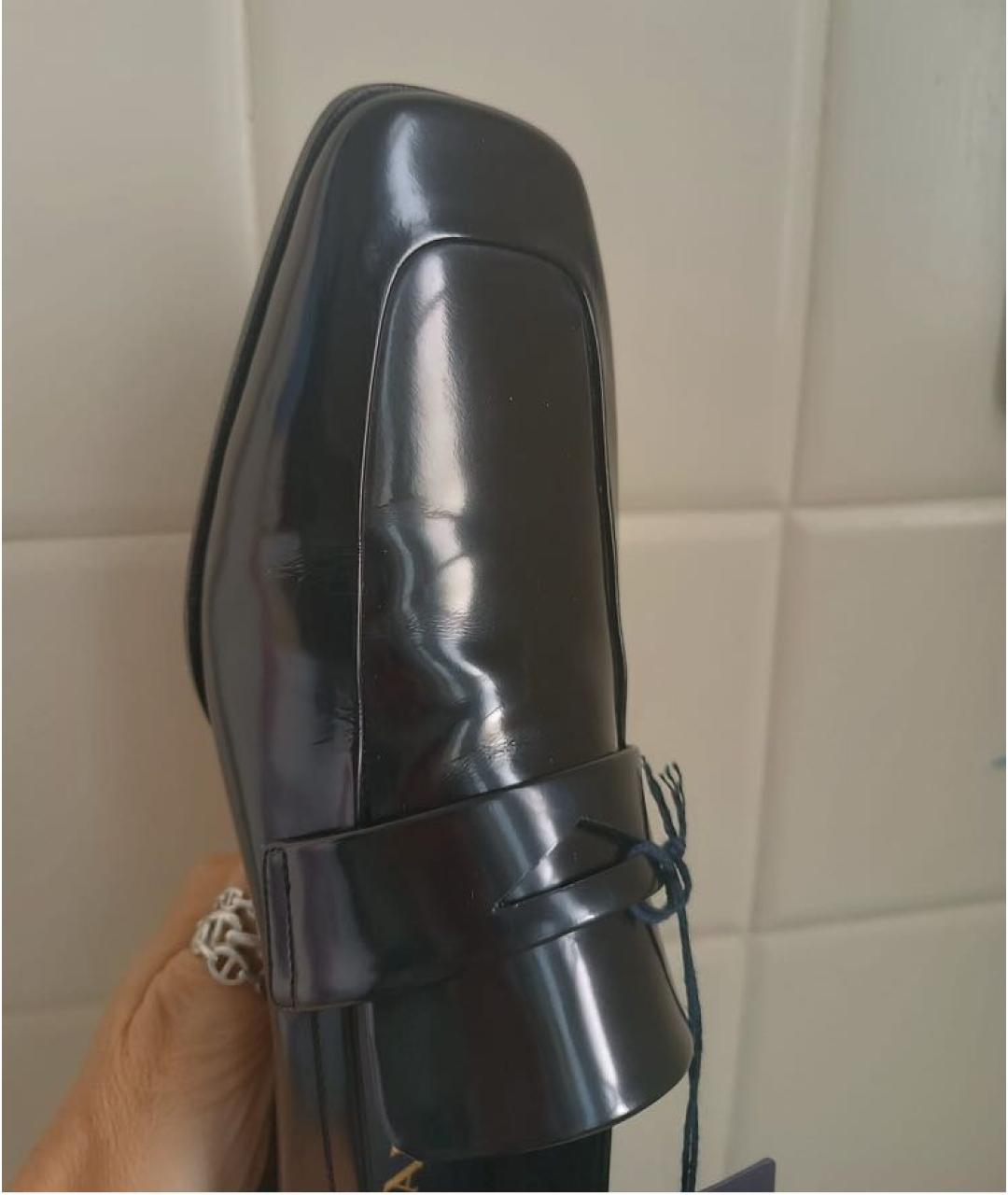 PRADA Черные кожаные лоферы, фото 4